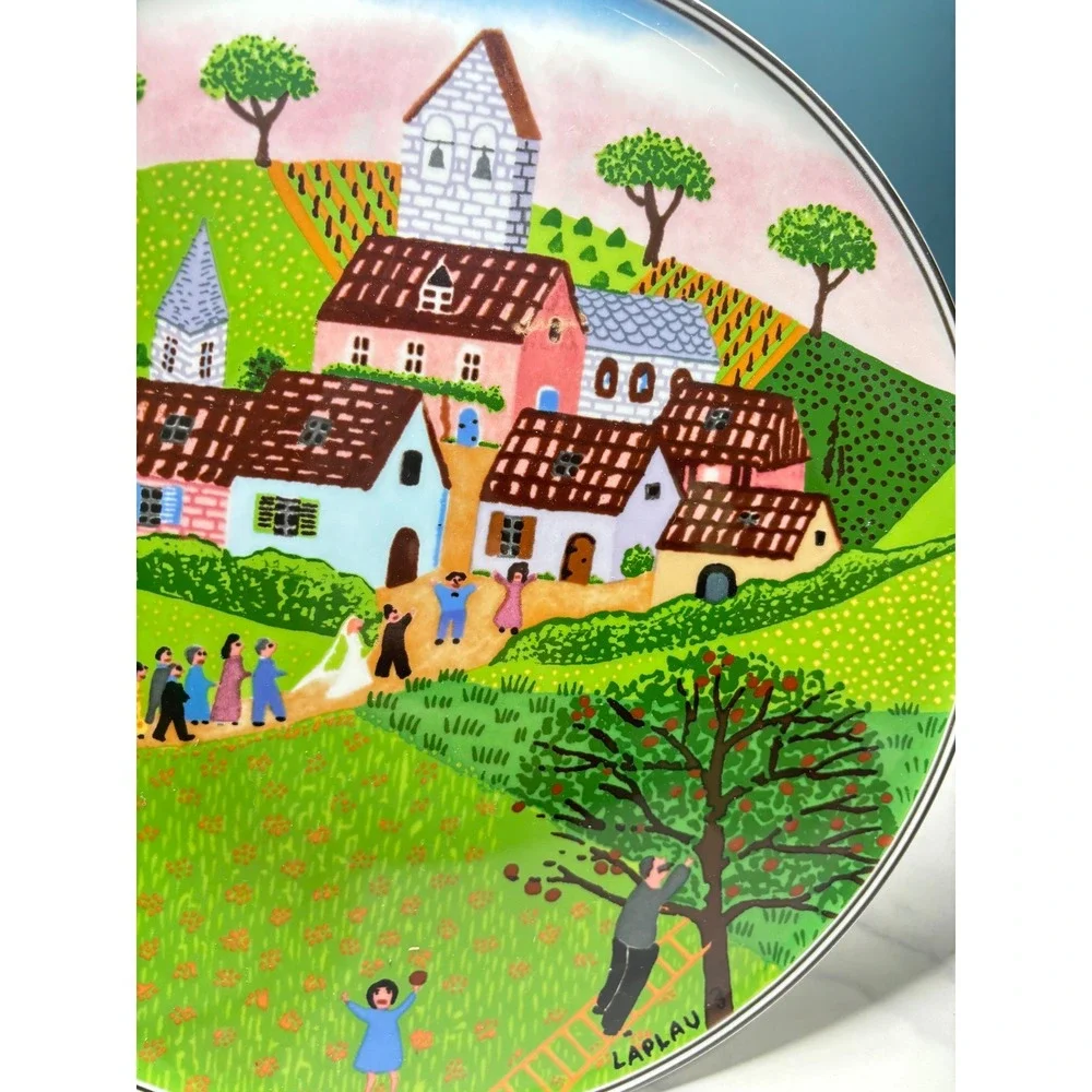 Villeroy & Boc Naif Serving Plate Platter 11.5 inch Laplau Porcelain Germany